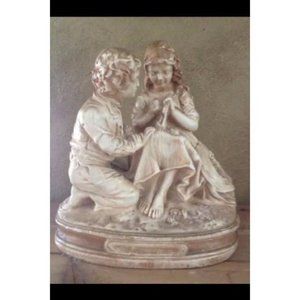 Rare Vintage Chalkware Esco Statue "First Love"
